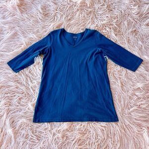 Blue Half Sleeve Top